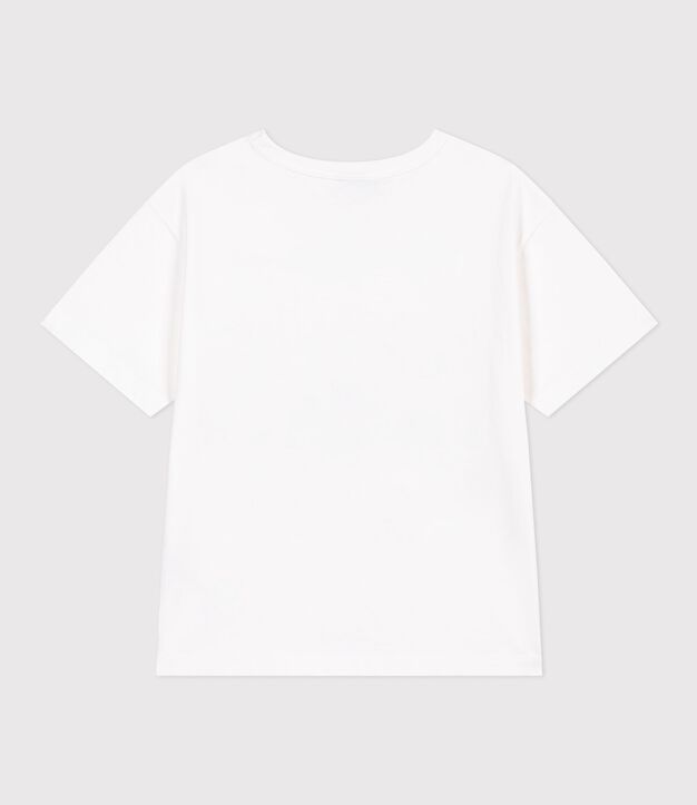 Children's short-sleeved cotton T-shirt white