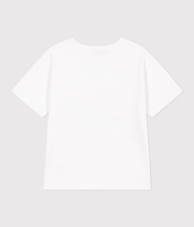 Children's short-sleeved cotton T-shirt white