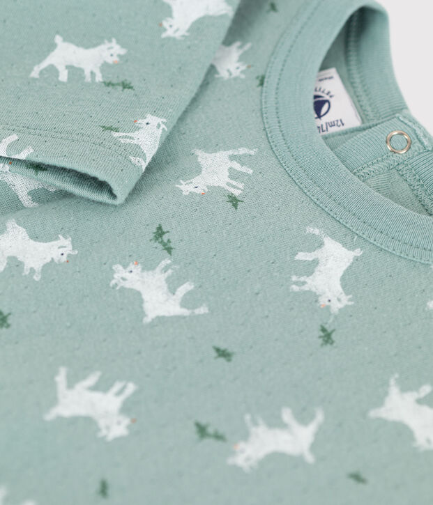 Babies' Long-Sleeved Tube Knit T-Shirt green/multicolor