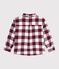 Children's checked cotton shirt brown/beige
