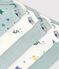 Pack of long-sleeved dragon-print cotton bodies for babies multicolor