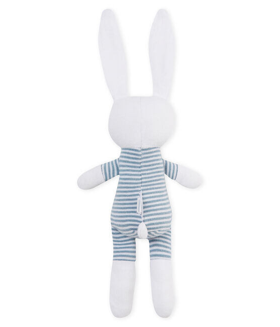 Babies' Jersey Bunny Comforter FONTAINE blue/MARSHMALLOW white