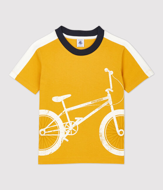 Boys' Short-Sleeved Cotton T-Shirt BOUDOR yellow