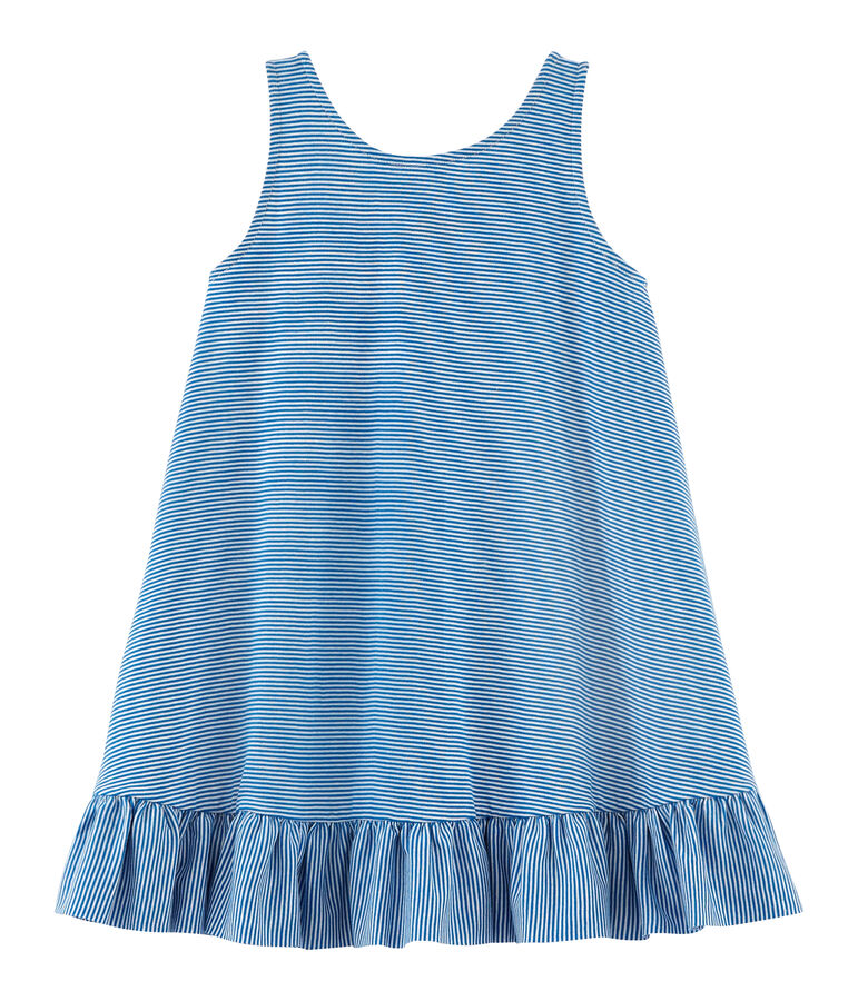 Girls' Dress blue/white