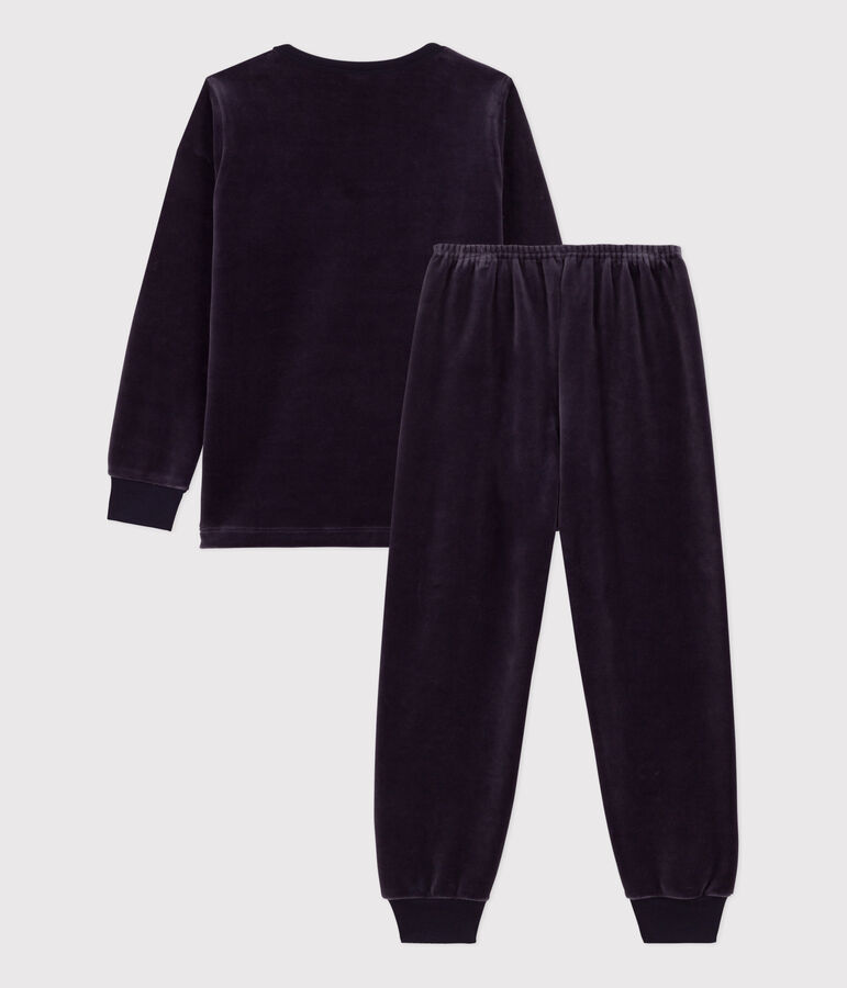Children's Paris velour pyjamas blue