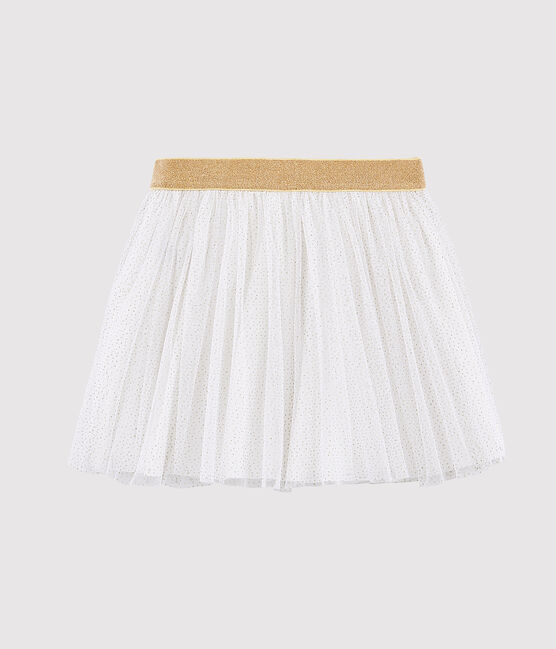 Girls' Tulle Skirt MARSHMALLOW white/OR yellow