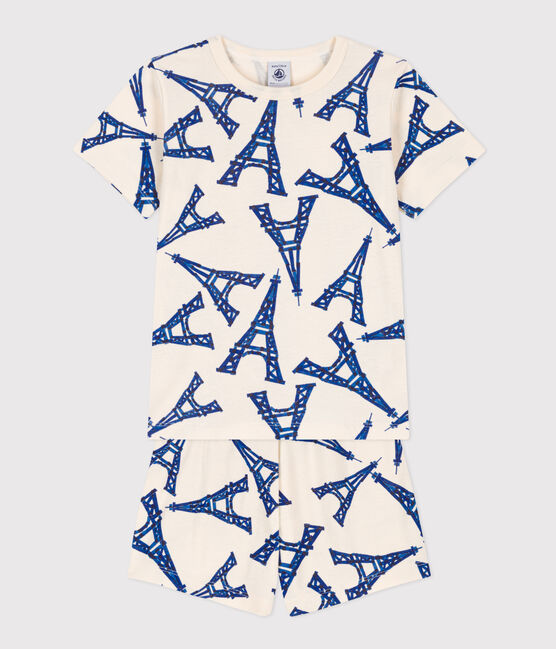 Children's Unisex Paris Cotton Short Pyjamas AVALANCHE white/MULTICO