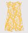 Babies' Poplin Hawaii Print Short Playsuit ORGE yellow/MARSHMALLOW white
