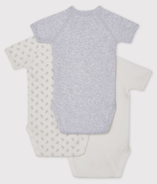 Short-Sleeved Newborn Bodysuit - 3-Piece Set multicolor