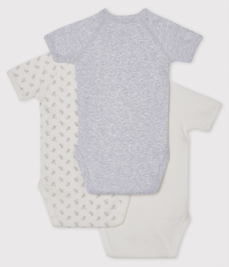 Short-Sleeved Newborn Bodysuit - 3-Piece Set multicolor