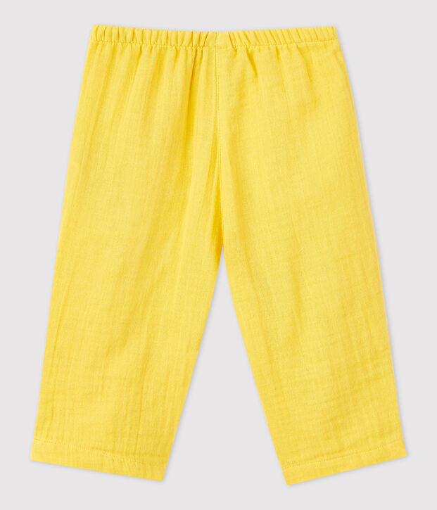 Babies' Organic Cotton Gauze Trousers yellow
