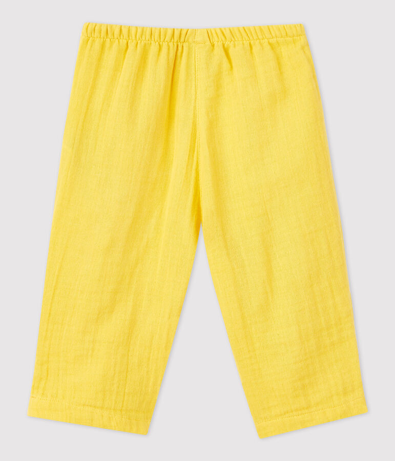 Babies' Organic Cotton Gauze Trousers yellow