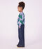 Children's wide-leg denim trousers blue