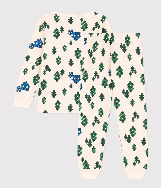 Children's Unisex Chalet Fleece Pyjamas AVALANCHE white/MULTICO