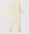 Babies' Plain Beige Velour Sleepsuit MONTELIMAR CHINE beige