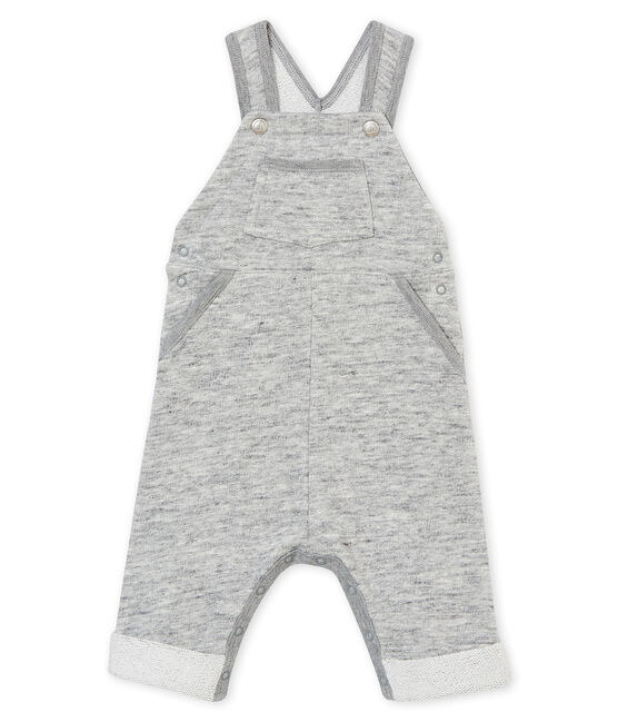 Baby boy's soft dungarees GRIS grey