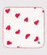 COTTON GAUZE HEART HANKY FOR BABY