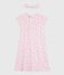 Children's fancy dress nightdress and tiara in cotton BARELY pink/MULTICO
