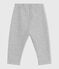 Babies' plain cotton trousers FUMEE CHINE grey