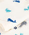 Babies' sweatshirt and trousers set in whale-print cotton MILK /MULTICO