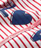 Babies' Fleece Sleepsuit with Feet MARSHMALLOW white/TERKUIT red