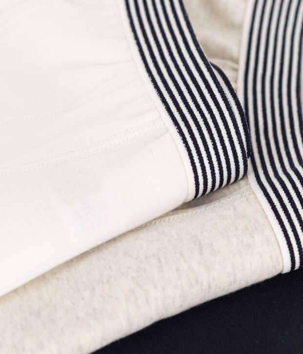 Boys' Plain Cotton Boxer Shorts - 3-Pack multicolor