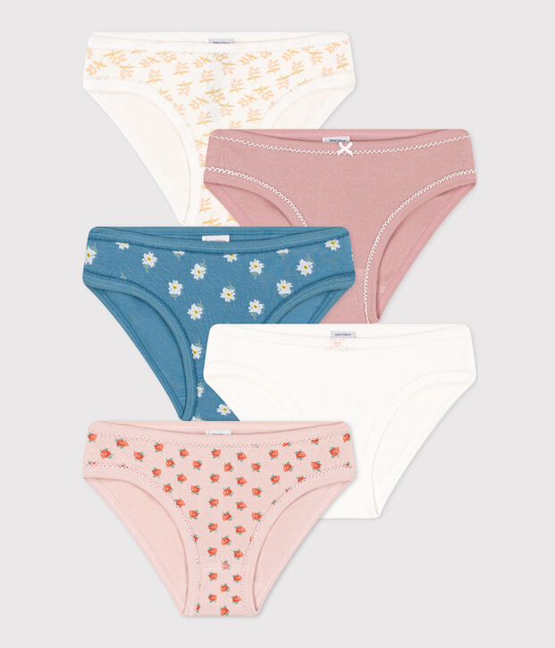 Girls' Flower Cotton Briefs - 5-Pack multicolor