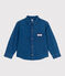 Children's plain denim shirt DENIM MOYEN blue