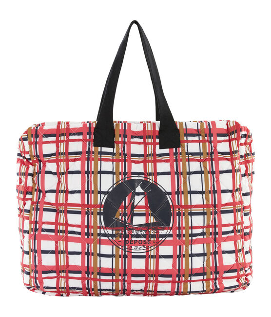 Quilted Tote Bag MARSHMALLOW white/MULTICO white