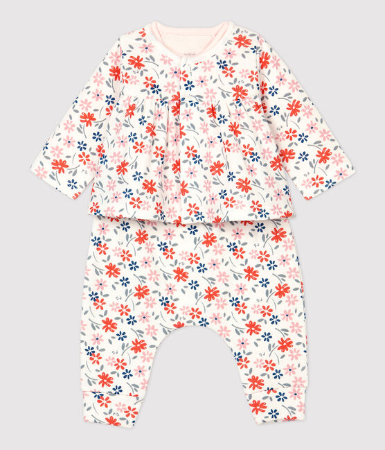 Baby Girls' Floral Organic Cotton Clothing - 3-Pack MARSHMALLOW white/MULTICO white