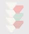 Pack of children's plain cotton pants multicolor
