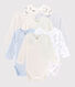 Surprise set of 7 long-sleeved baby bodysuits
