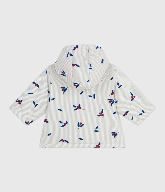 Babies' padded hooded coat in berry-printed poplin CO2 /MULTICO