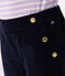 Children's plain corduroy trousers SMOKING blue