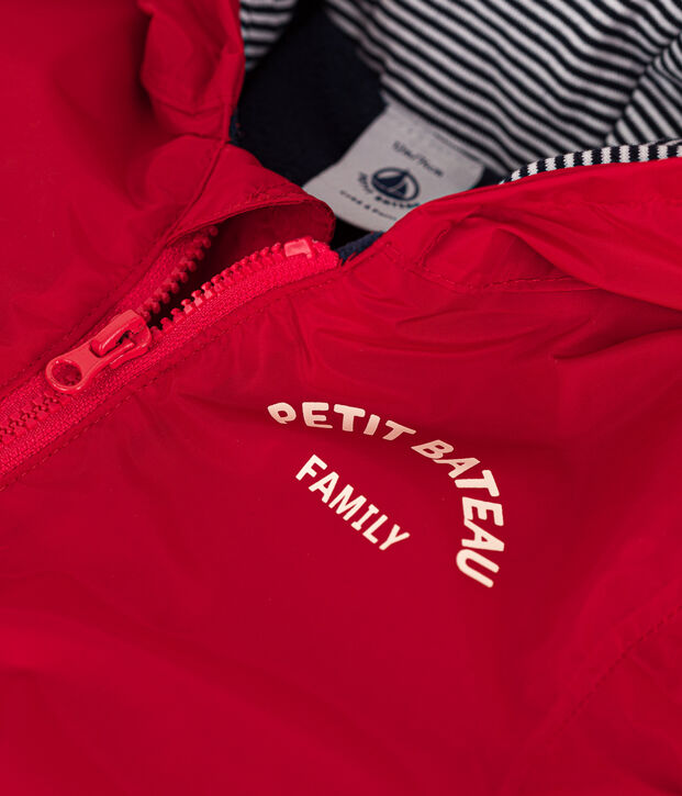 Babies' Warm Recycled Polyester Windbreaker red