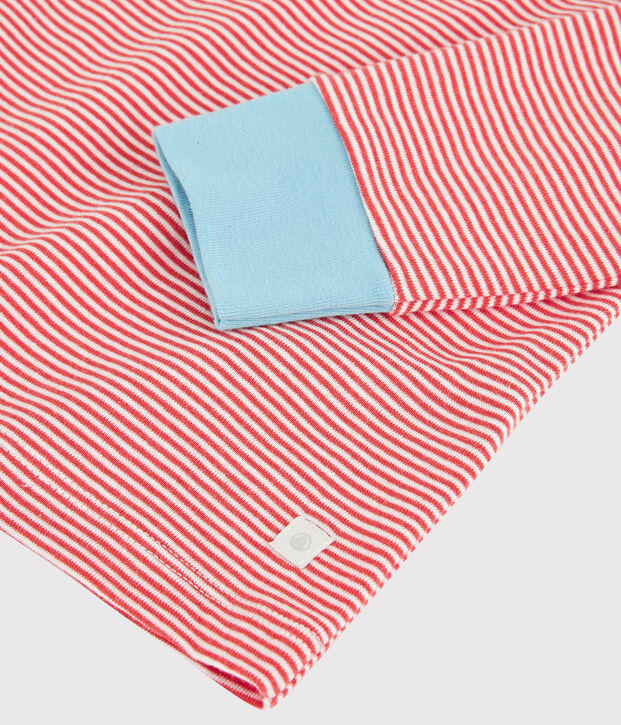 Boys' Stripy Cotton Pyjamas orange/white