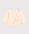 Babies' Knitted Cotton Cardigan AVALANCHE Ecru
