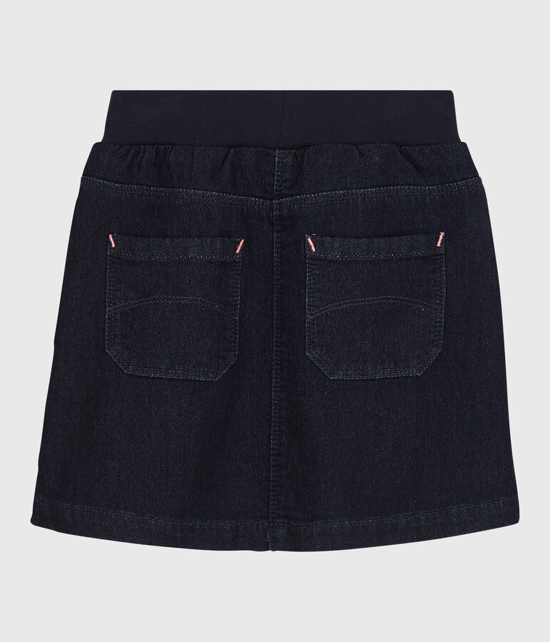 Girls' Denim Skirt DENIM BLEU FONCE blue