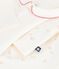 Babies' outfit in cotton with flowers printed on the collar Ecru/multicolor