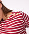 Women's cotton Breton top AMARANTE red/MILK