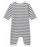 Unisex Babies' Tube-Knit Footless Sleepsuit MARSHMALLOW white/SMOKING blue