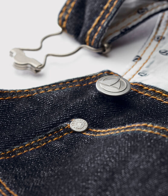 Baby boy's long dungarees JEAN blue