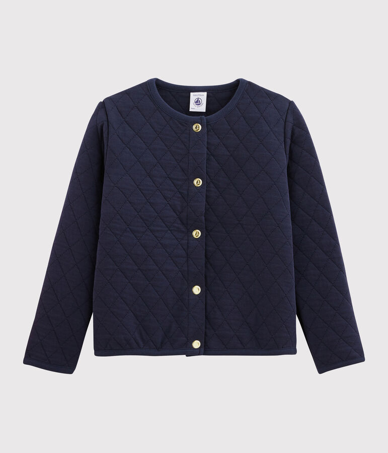 Girls' Tube Knit Cardigan blue