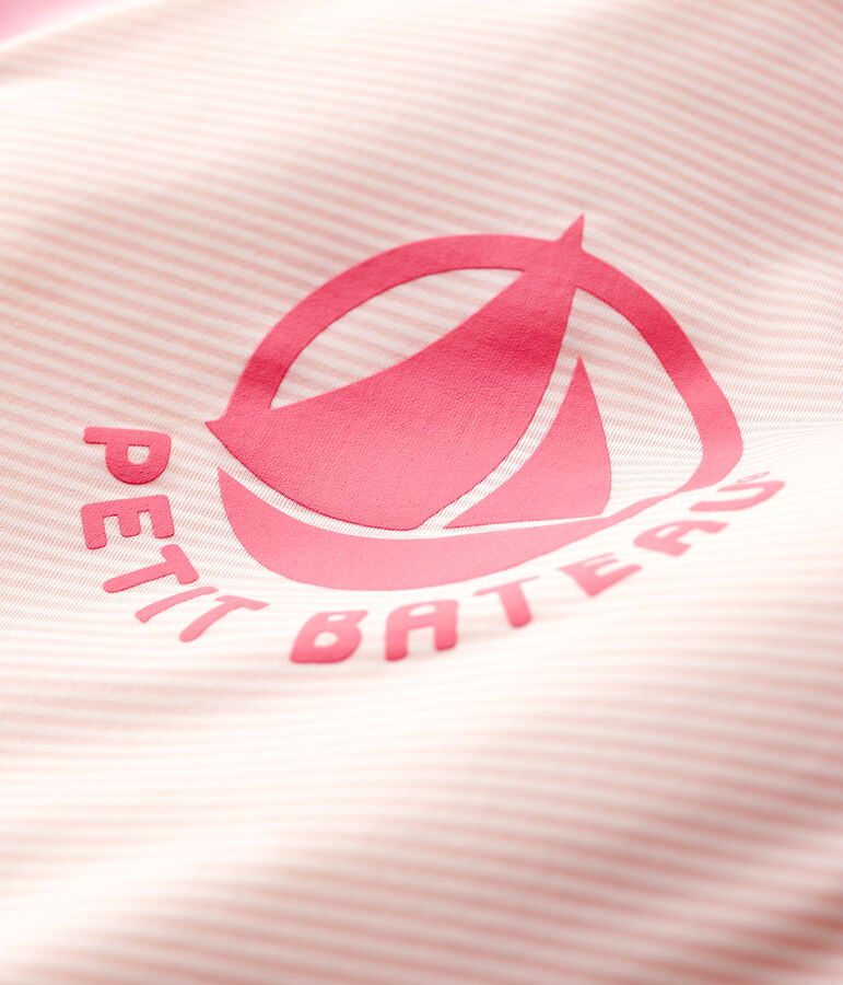 Babies' Unisex UV-Proof Eco-Friendly Swimsuit pink/white