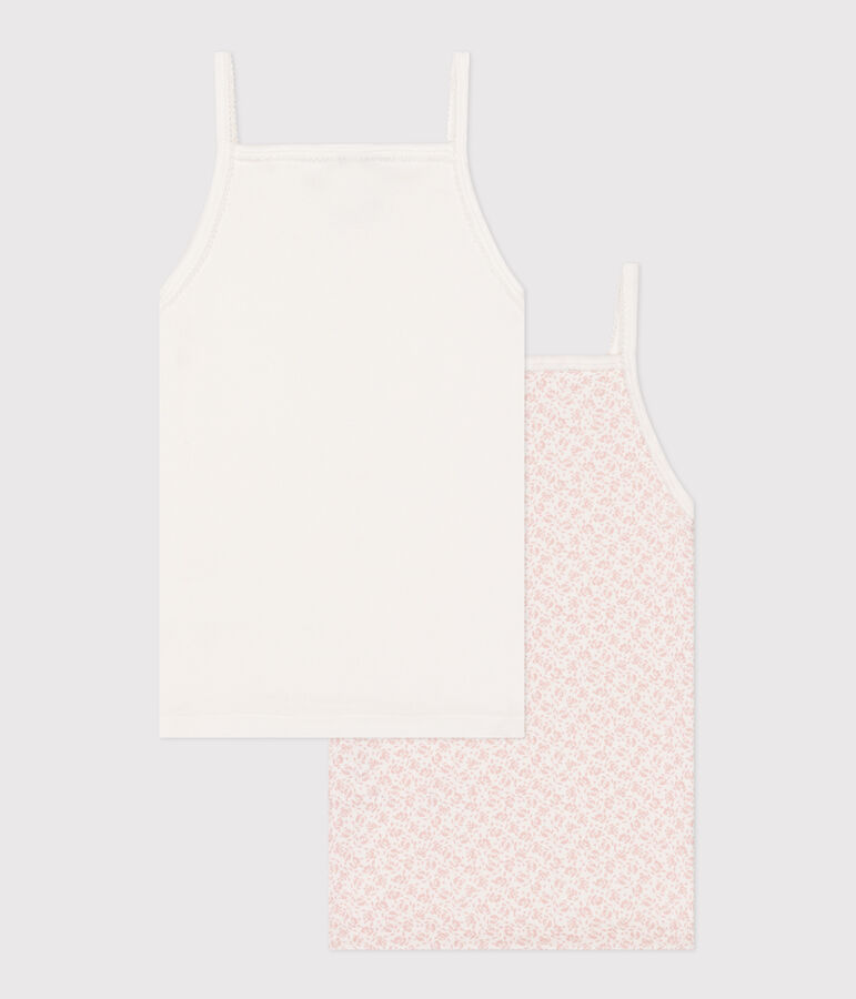 Children's floral cotton tank tops - 2-Pack multicolor