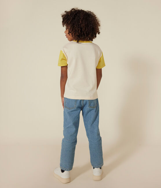Boys' Printed Jersey T-shirt AVALANCHE yellow/NECTAR