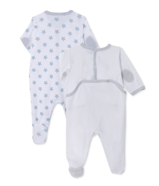 Surprise pack of 2 ribbed baby boy's sleepsuits variante 1