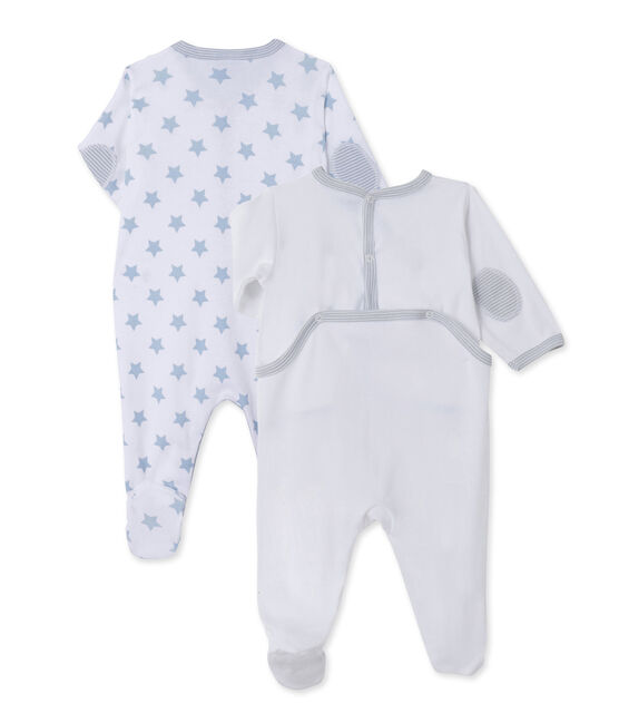 Surprise pack of 2 ribbed baby boy's sleepsuits variante 1