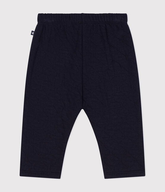 Babies' quilted tube knit trousers SMOKING blue