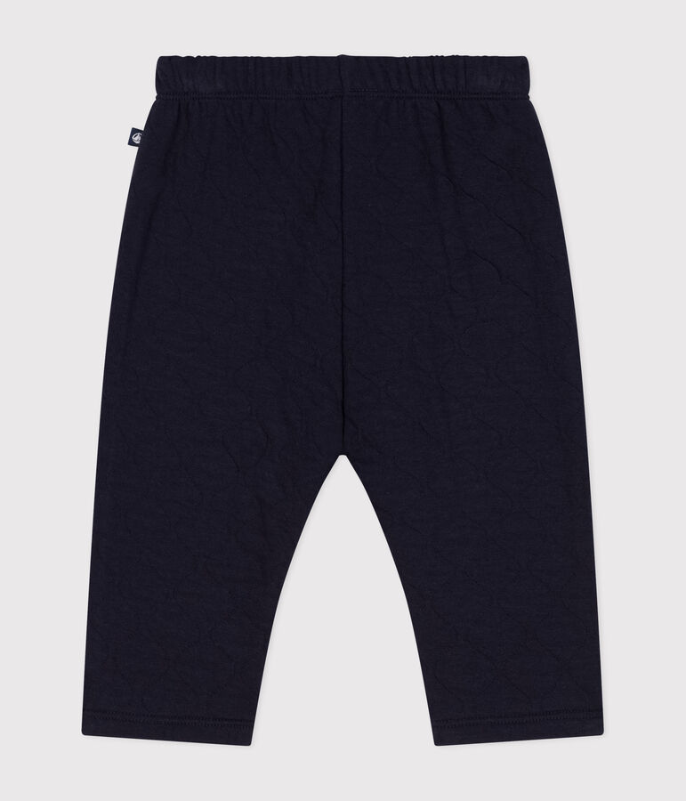 Babies' quilted tube knit trousers SMOKING blue